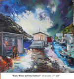 Early Winter at Petty Harbour, Oil on Canvas